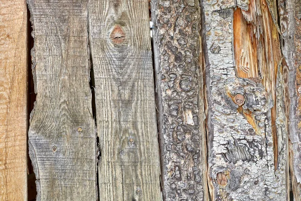 Oude Gebarsten Houten Plank Achtergrond Houttextuur Vooraanzicht Met Kopieerruimte — Stockfoto