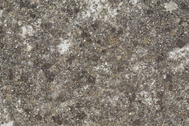 Arka planda beton dokusu olan eski gri beton duvar. Kopyalama alanı ile ön görünüm.