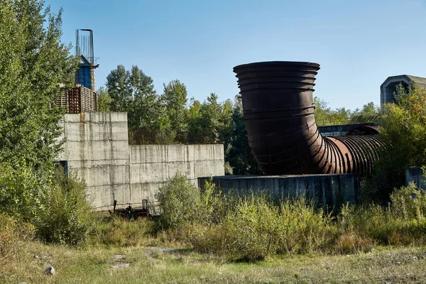 Área Construção Hidrotécnica Abandonada — Fotografia de Stock