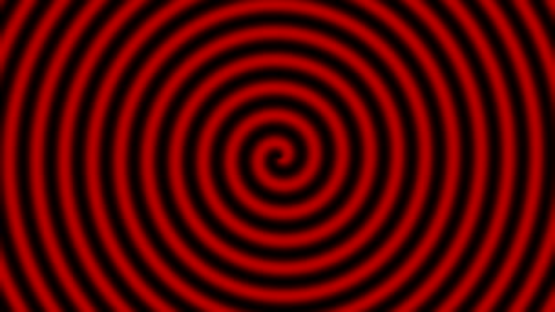 Set aus drei hypnotischen Hintergrund: rot, blau, grün. — Stockvideo