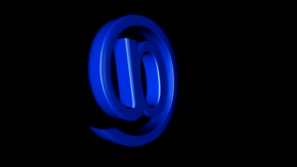 Three colors set text animation of the e-mail symbol — Stock Video