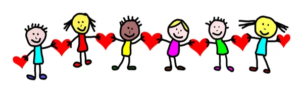 çocuklar çizim - Sevgililer günü