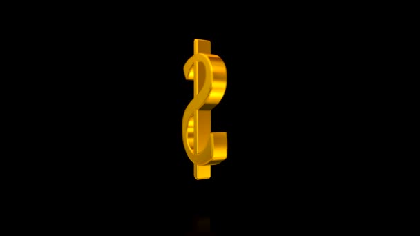 Doları sembol seti (kırmızı yeşil, mavi) — Stok video