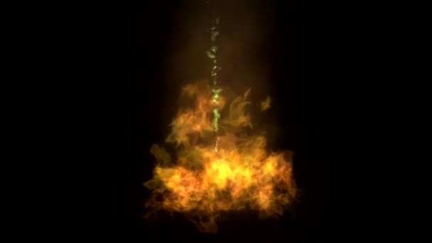 Flammes animation fond . — Video