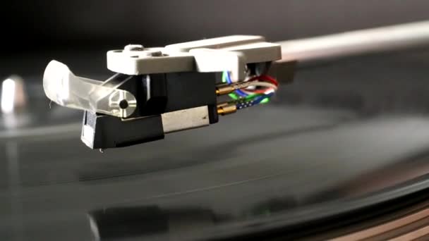 Record player closeup. — Stock Video