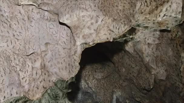 Interior of Polovragi cave, Romania — Stock Video