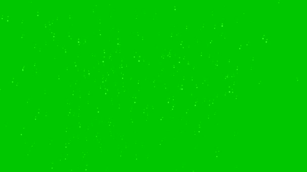 Falling snow green screen. — Stock Video