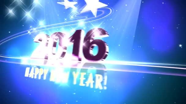 Animación de Año Nuevo 2016 de alta calidad. HD — Vídeos de Stock