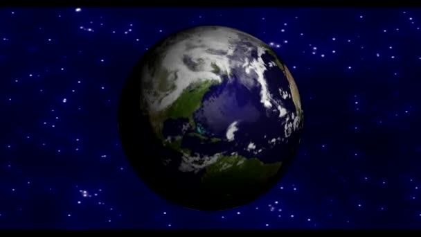 Animación 3D planeta tierra. Resolución 4K — Vídeos de Stock