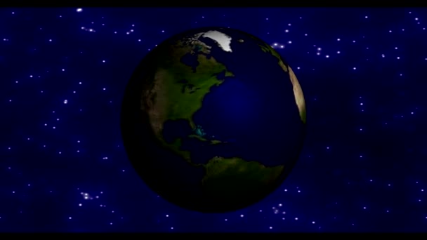 Animación 3D planeta tierra. Resolución HD — Vídeos de Stock