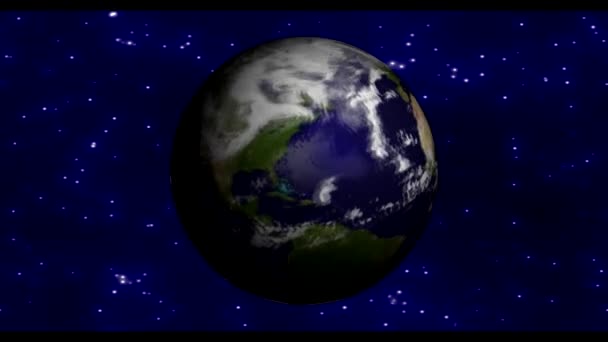 Animación 3D planeta tierra. Resolución HD — Vídeo de stock