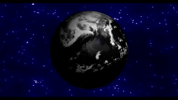3D animation planeten jorden. 4 k upplösning — Stockvideo
