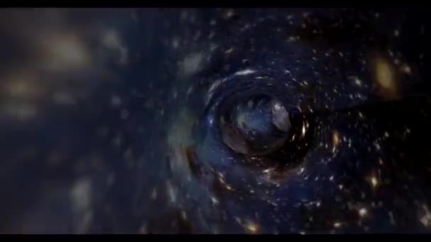 3D animatie van de vortex. Wormgat al tijd en ruimte. 4 k resolutie — Stockvideo