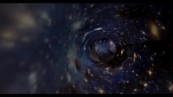 Animazione 3D vorticosa.Wormhole attraverso il tempo e lo spazio. Risoluzione 4K — Video Stock