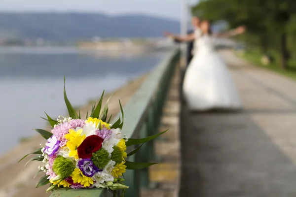 Conceito de casamento (buquê de casamento  ) — Fotografia de Stock