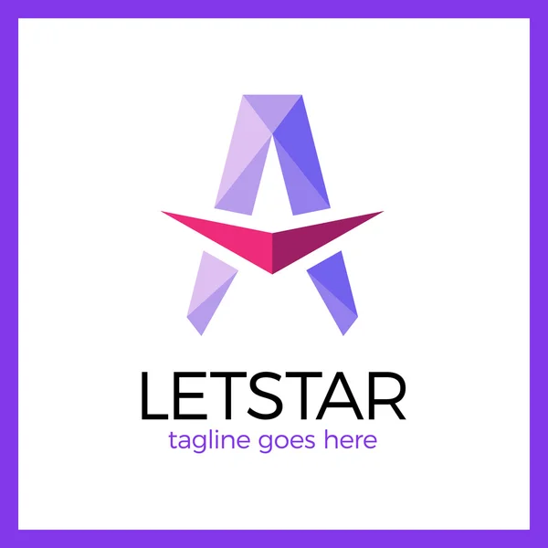 Ster Letter A Logo — Stockvector