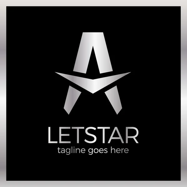 Star Letter A Logo — Stock Vector
