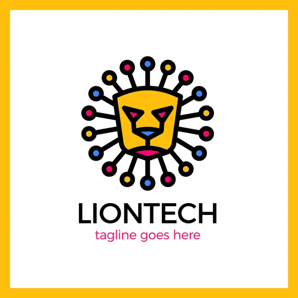 Лев Tech логотип — стоковий вектор