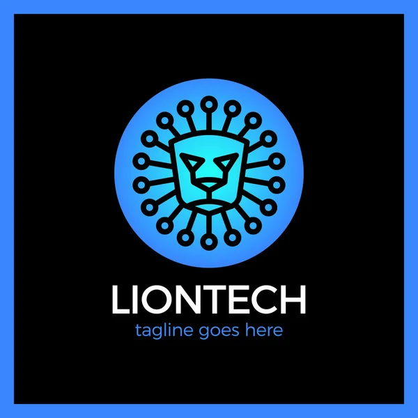 ライオン ハイテク ロゴ — ストックベクタ