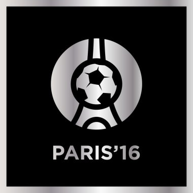 Futbol ya da Futbol Fransa Euro 2016 logolar.