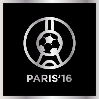 Futbol ya da Futbol Fransa Euro 2016 logolar.