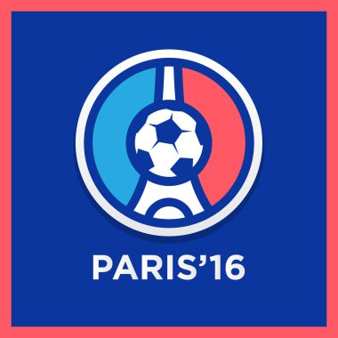 Futbol ya da Futbol Fransa Euro 2016 logolar.