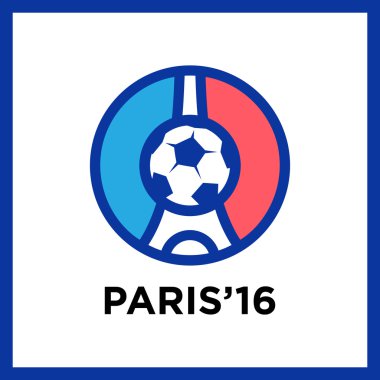 Futbol ya da Futbol Fransa Euro 2016 logolar.