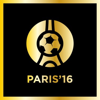 Futbol ya da Futbol Fransa Euro 2016 logolar.