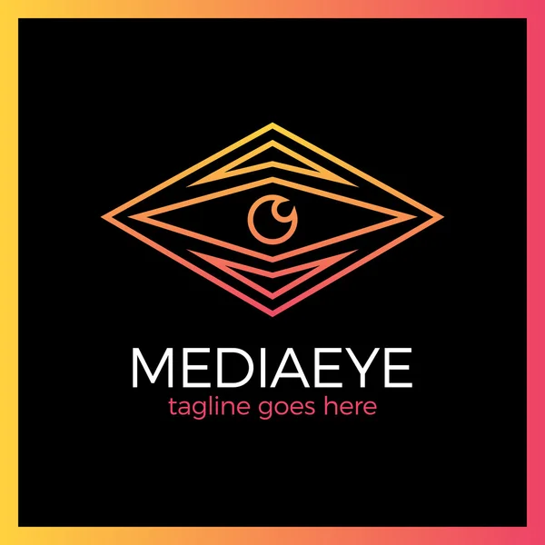 Logo Media Eye — Vettoriale Stock