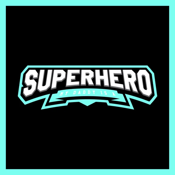 Süper kahraman güç tam tipografi, t-shirt grafik — Stok Vektör