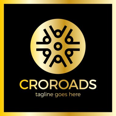 Wheel Crossroad Logotype clipart