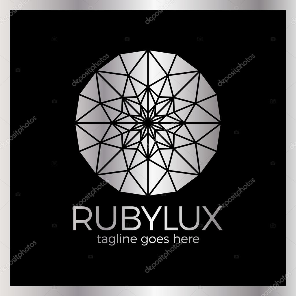 Ruby Luxury Logo. sapphire isolated logo, icon, background for gems and jewelry company shop