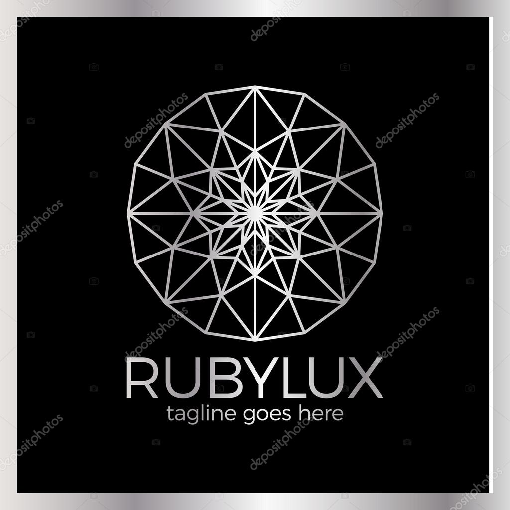 Ruby Luxury Logo. sapphire isolated logo, icon, background for gems and jewelry company shop