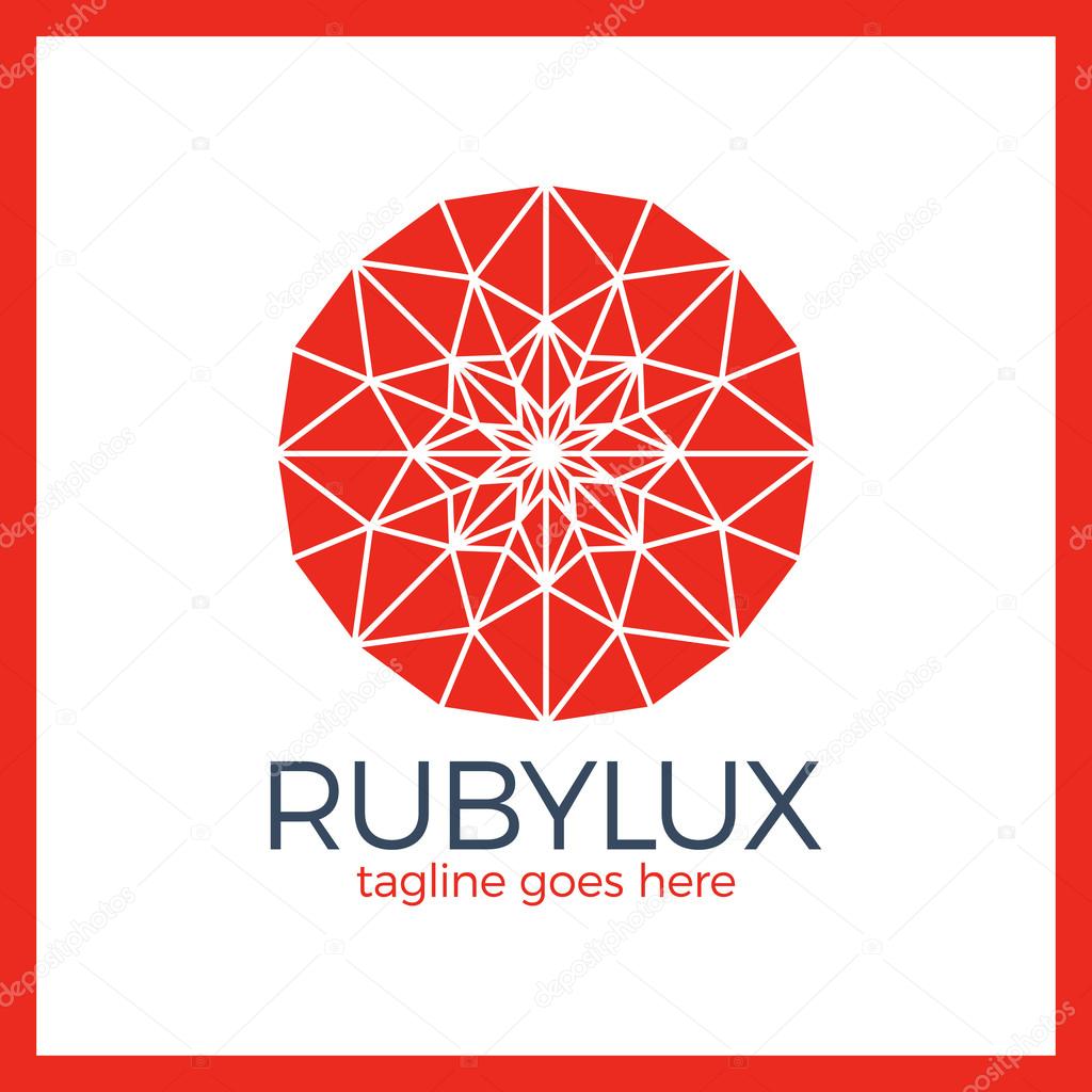 Ruby Luxury Logo. sapphire isolated logo, icon, background for gems and jewelry company shop