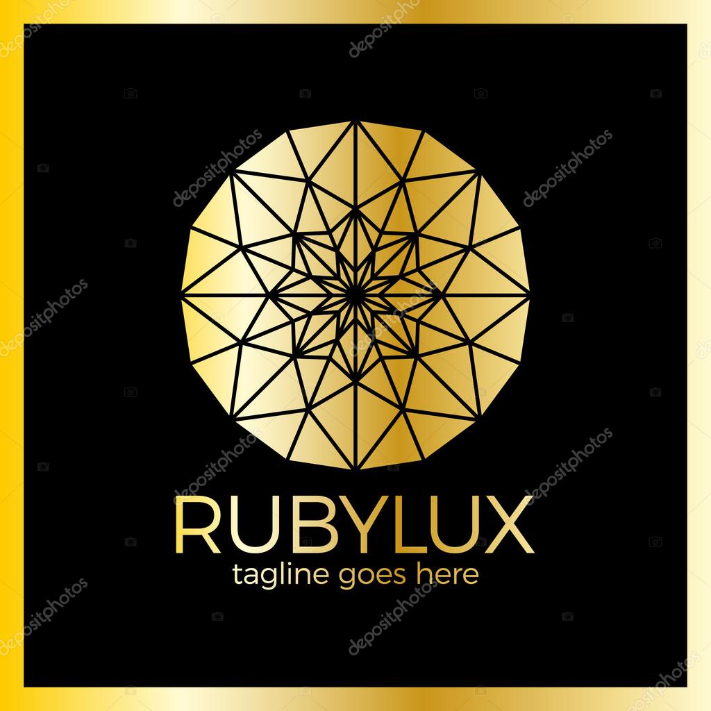 Ruby Luxury Logo. sapphire isolated logo, icon, background for gems and jewelry company shop