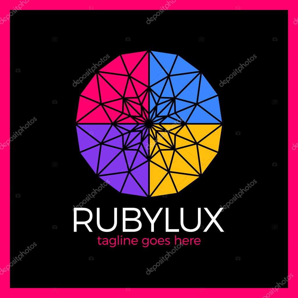 Ruby Luxury Logo. sapphire isolated logo, icon, background for gems and jewelry company shop