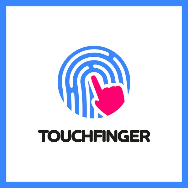 Dokunmatik parmak izi App Logo — Stok Vektör