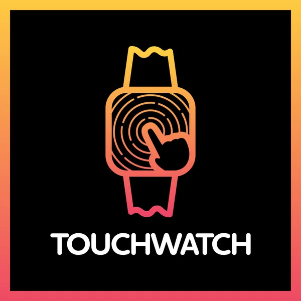 Logo de la aplicación Touch Square Watch — Vector de stock