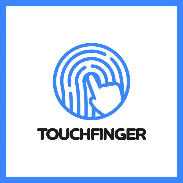 Dokunmatik parmak izi App Logo — Stok Vektör