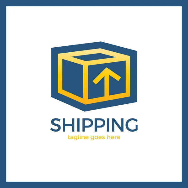 Shipping Box Logo — Stock Vector