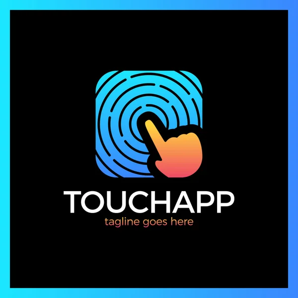 Logo de la aplicación Touch — Archivo Imágenes Vectoriales