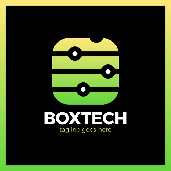 Box Tech Logo — Stock Vector