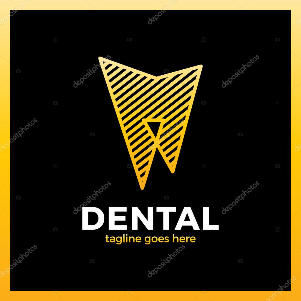 Teeth Dental Line Logotype.