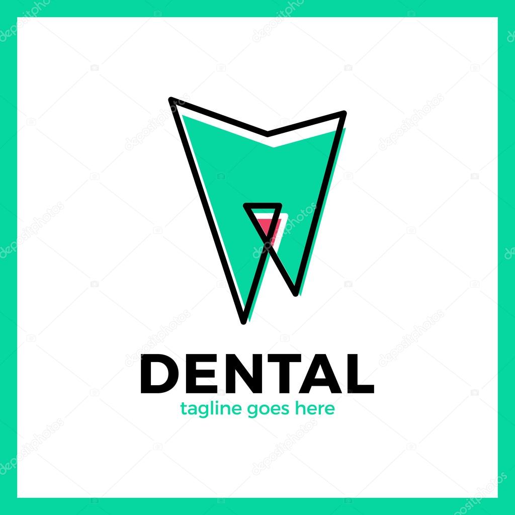 Teeth Dental Line Logotype.