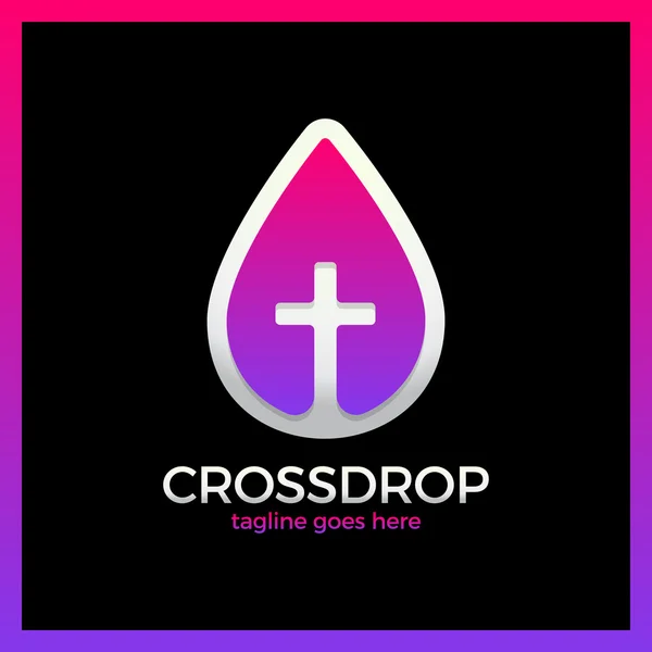 Cruz Gota Logo - Cristo Sangue —  Vetores de Stock
