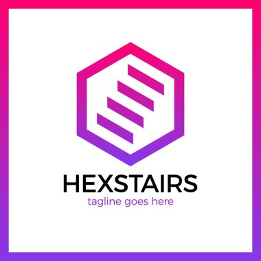 Stairs Hexa Logo clipart
