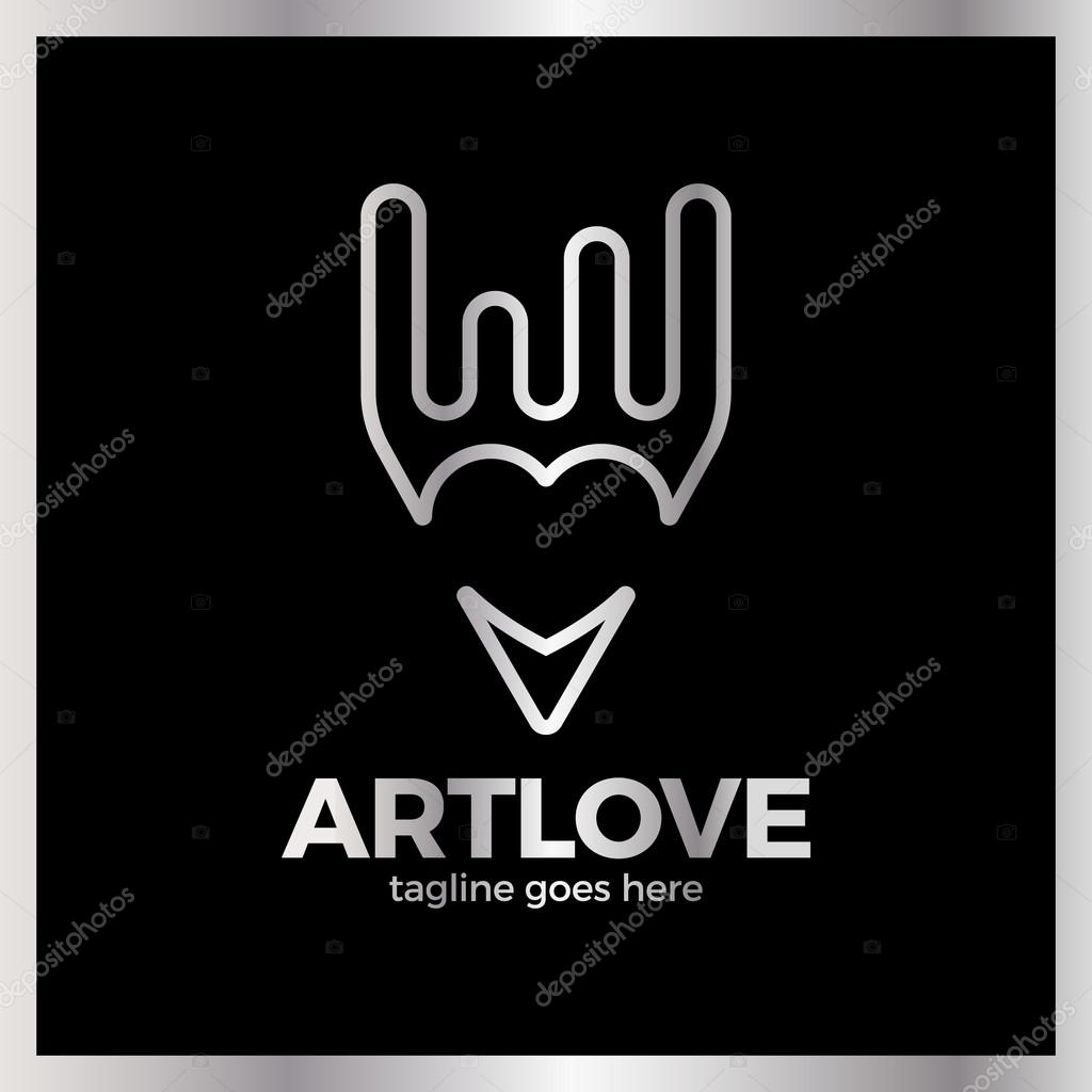 Love Art Pencil Logo Stock Vector C Logolis