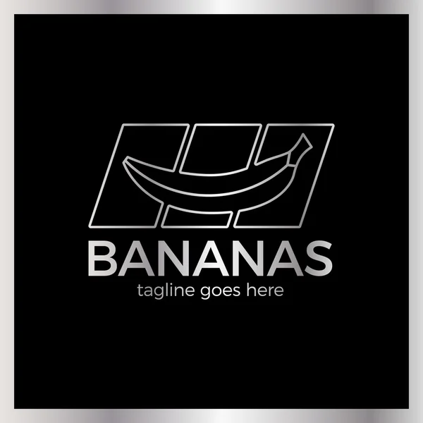 Logo de Slash de plátano — Vector de stock