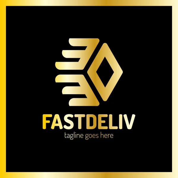 Logo consegna veloce — Vettoriale Stock