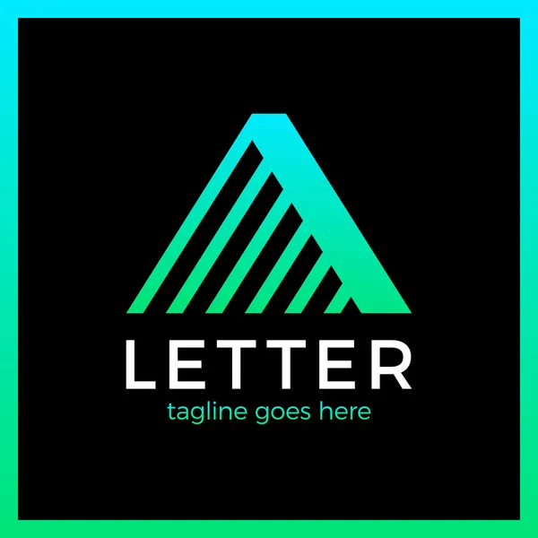 Carta A Linha Logo — Vetor de Stock